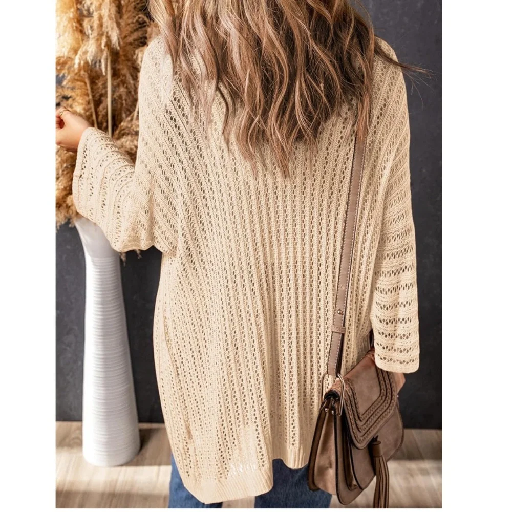 NWT Dokotoo Tan Open Front Cardigan Size M - Picture 5 of 6